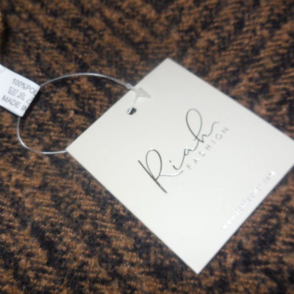 Large Square Shawl 52" x 52" NEW Brown Blanket Pashmina Shoulder Wrap - Picture 8 of 9